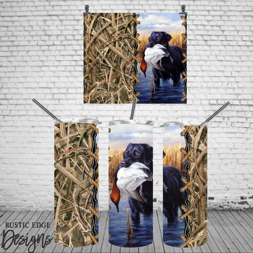 Black Lab Duck Hunting Sublimation Tumbler