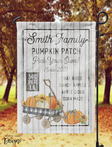Pumpkin Patch Customizable Garden Flag