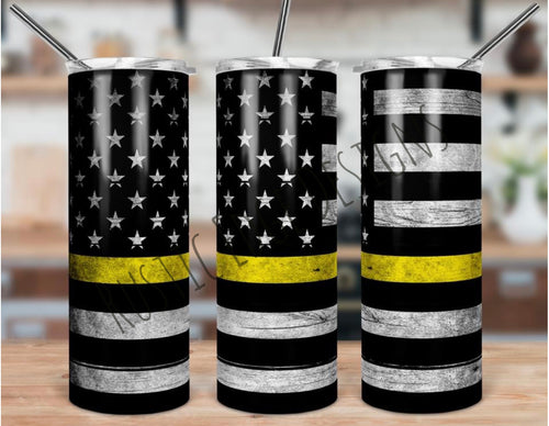 Thin Yellow Line Sublimation Tumbler
