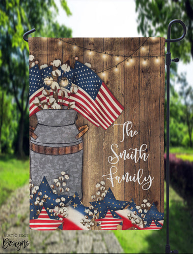 Customizable Patriotic Garden Flag