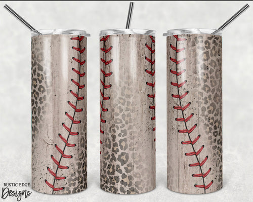Leopard & Baseball Sublimation Tumbler