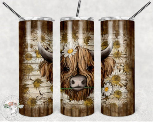 Highland Daisy Sublimation Tumbler