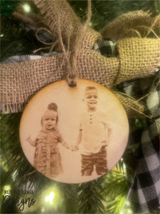 Engraved Wooden Picture Ornaments