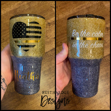 Load image into Gallery viewer, Thin Gold Line, Be The Calm In The Chaos Customizable Epoxy Tumbler