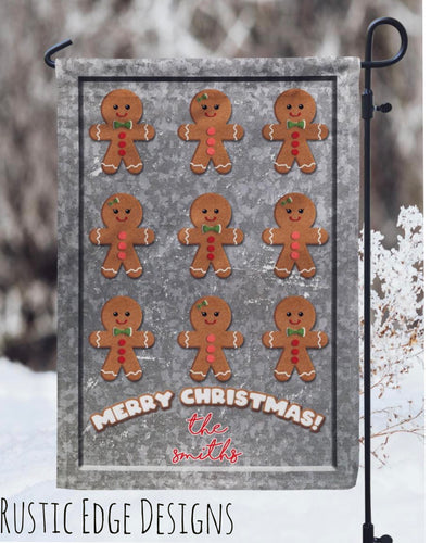 Gingerbread Man Garden Flag