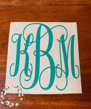 Load image into Gallery viewer, Single Color Monogram Decal