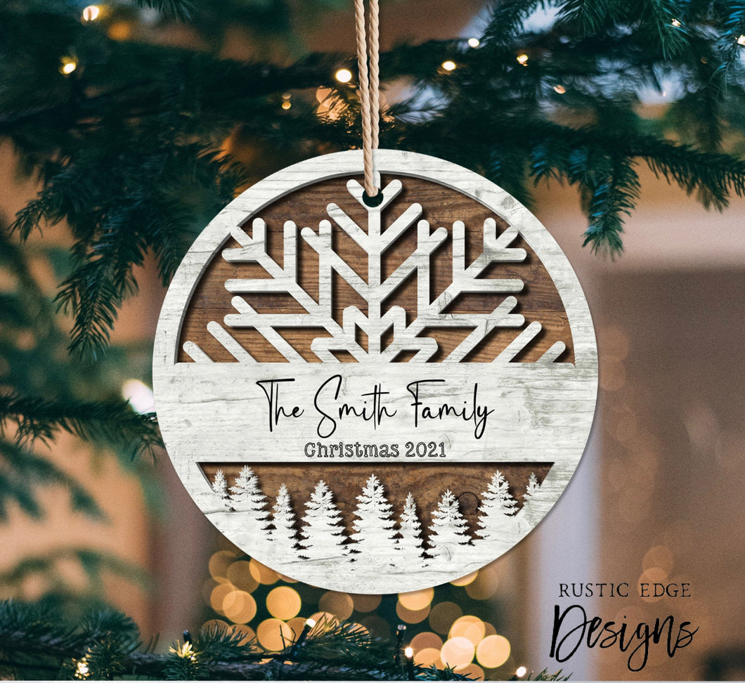 Snowflake Customizable Ornament