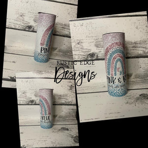 Pink & Blue Forever In Our Hearts Sublimation Tumblers
