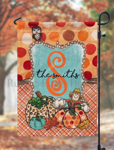 Pumpkin Customizable Garden Flag