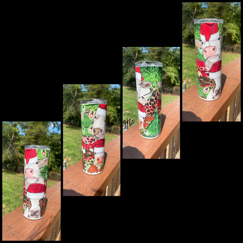 Christmas Cow Sublimation Tumbler