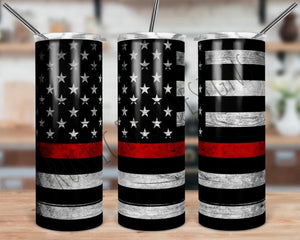 Thin Red Line Sublimation Tumbler