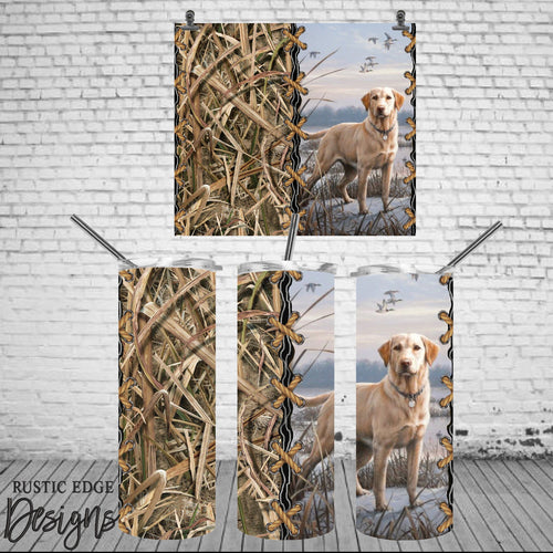 Yellow Lab Hunting Sublimation Tumbler