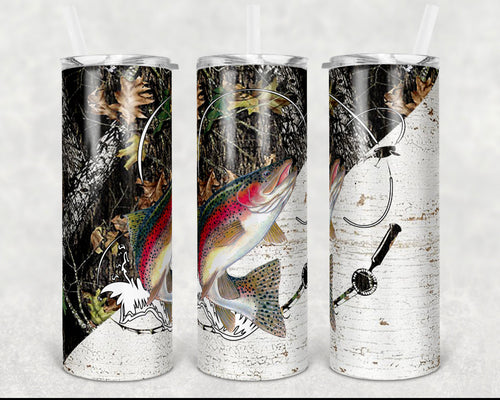 Trout Camouflage Sublimation Tumbler