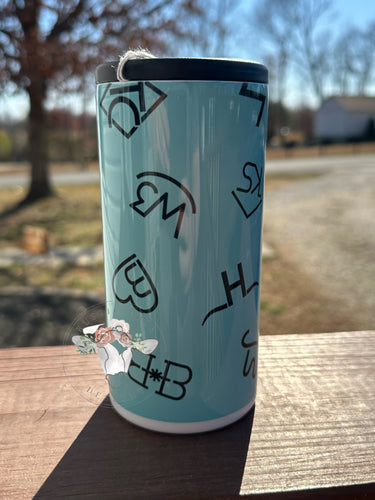 Teal Cattle Brands Sublimation Tumbler