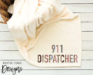 911 Dispatcher Sublimation Throw