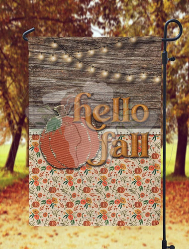Hello Fall Garden Flag