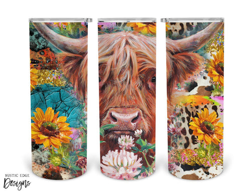 Highland Cow Sublimation Tumbler