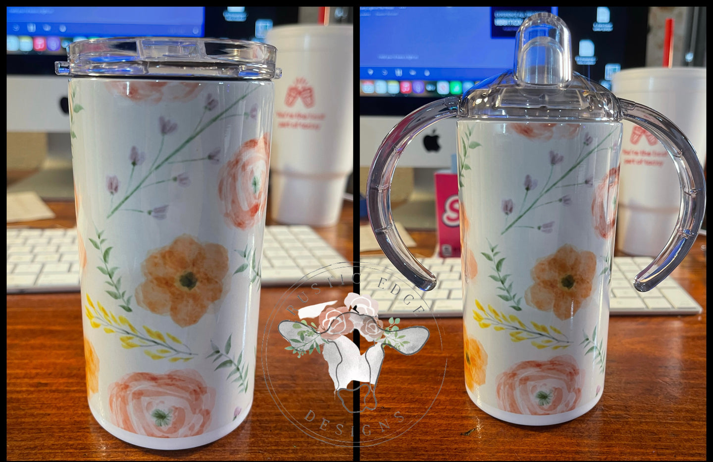 Floral Sublimation Sippy Cup
