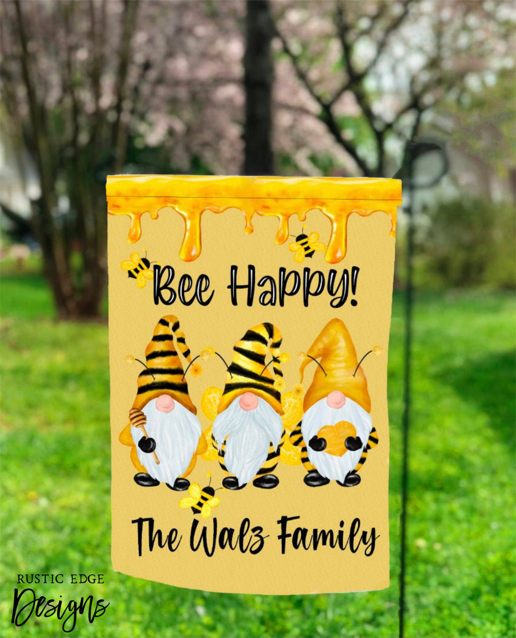 Bee Happy Garden Flag