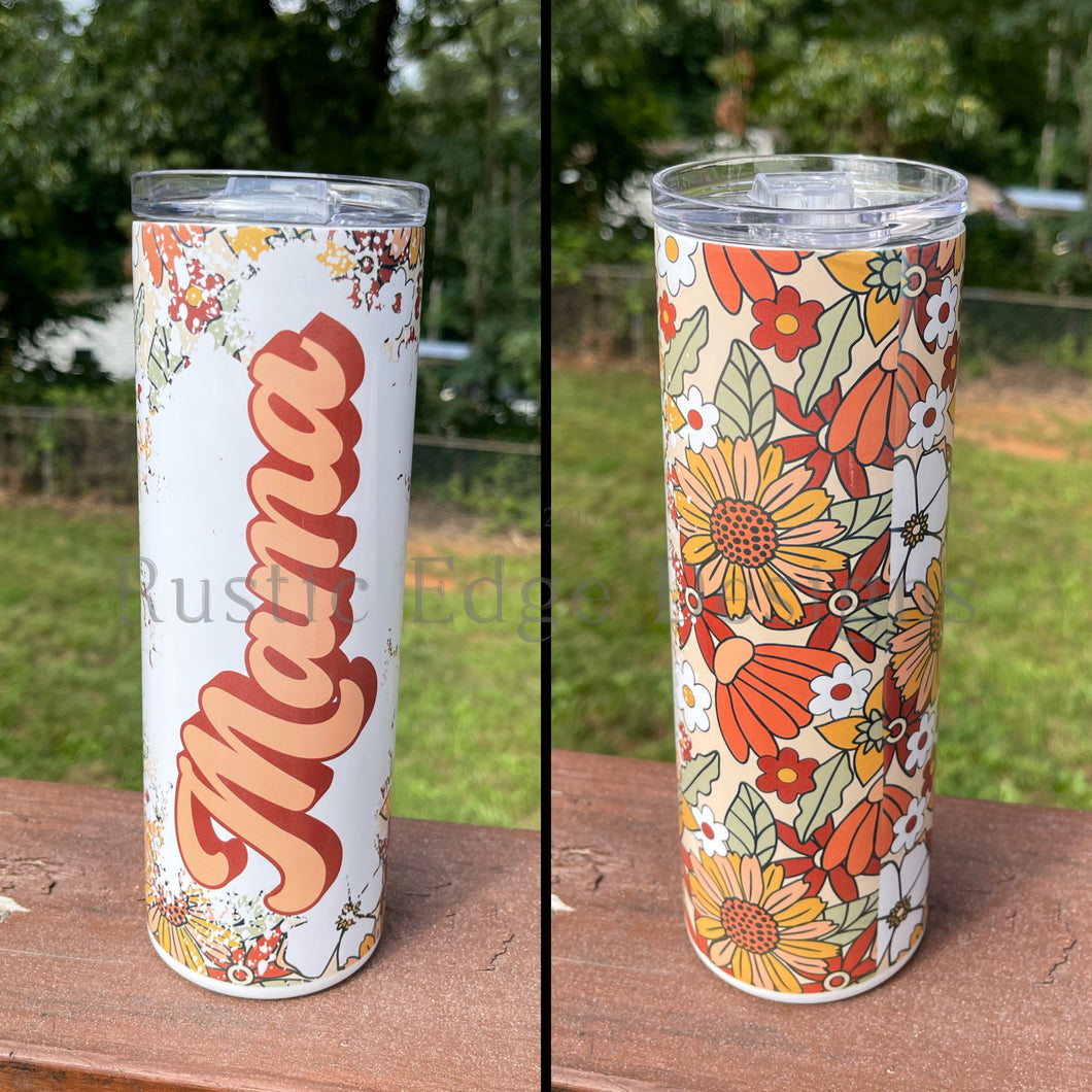 Mama Floral Sublimation Tumbler