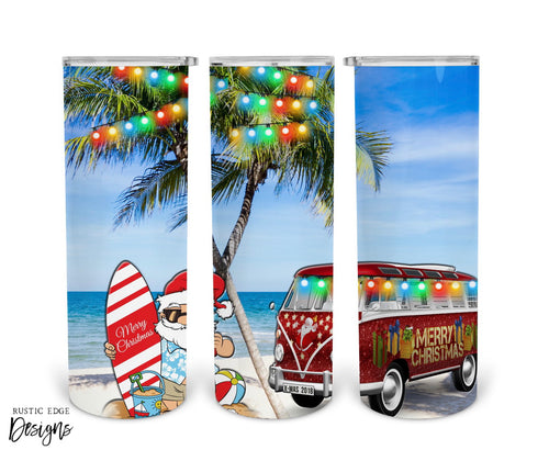 Beach Christmas Sublimation Tumbler