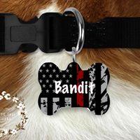 Thin Red Line Customizable Pet Tag